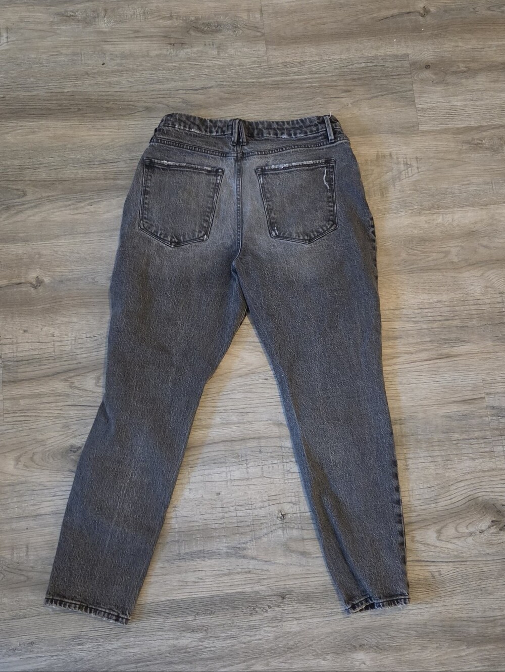 Good American High Rise Distressed Acid Wash Skinny Jeans Faded Black -10 / 30 - Picture 4 of 16